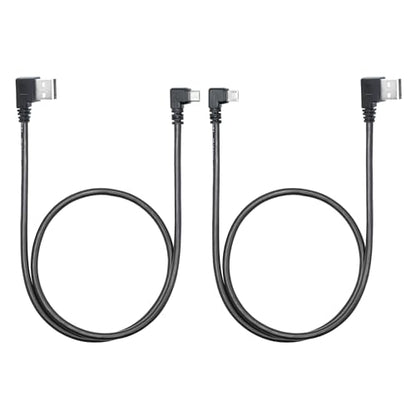 Micro USB Power Data Cable Cable 60CM, 90 Degree USB A Male Right Angle to Micro USB Male Left & Right Angle Charging and Data Sync Cable, for GPS, Dash Cam, Digital Camera, Hard Drive etc - 1Pair - style: USB A Right Angle to Micro USB Left & Right Angle