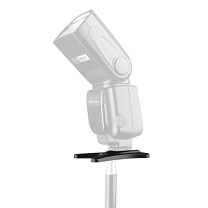 Anwenk Camera Flash Stand Flash Speedlight Hot Shoe Mount Stand with 1/4" Metal Tripod Thread for Flash Speedlight Speedlite, Compatible with Canon Nikon Sigma Olympus Panasonic Pentax 4 Pack - color: Flash Hot Shoe Stand Mount
