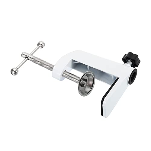 PATIKIL 0.47" Hole Dia. Desk Clamp, Universal Bracket Adjustable C-Clamp Base for Microphone Mic Arm Table Lamp Mount Holder, White