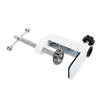 PATIKIL 0.47" Hole Dia. Desk Clamp, Universal Bracket Adjustable C-Clamp Base for Microphone Mic Arm Table Lamp Mount Holder, White