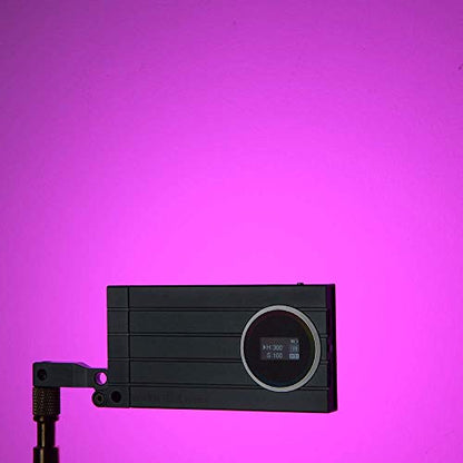 Godox M1 RGB LED Full Color Video Light,Pocket Size RGB Mini Video Light，13W 2500k-8500k Adjustable,CRI97 TLCT97,Music Beats Light Function and 40 FX Lighting Effects with Aluminum Alloy Shell(Gray) - color: Gray
