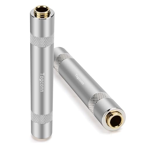 1/4 Inch TRS/TS Female to Female Gold-Plated Coupler (2 Pack), 1/4" TRS Stereo and TS Mono Jack Adapter Joiner, 6.35mm Extension Gender Changer Converter Connectors for Amplifier Speaker Guitar Sound - color: 6.35mm Female to Female Coupler, size: 2 Pack