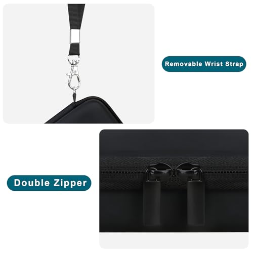 Canboc Carrying Case for Kodak PIXPRO FZ55/ FZ45 16MP Digital Camera, FZ45 Video Vlogging Camera Bag, Mesh Pocket fit Cable, SD Card, Black (Case Only) - color: Small-Black