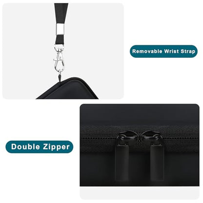 Canboc Carrying Case for Kodak PIXPRO FZ55/ FZ45 16MP Digital Camera, FZ45 Video Vlogging Camera Bag, Mesh Pocket fit Cable, SD Card, Black (Case Only) - color: Small-Black