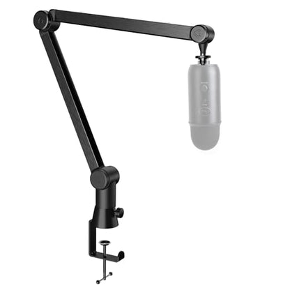 Blue Yeti Microphone Boom Arm - Upgraded Heavy Duty Boom Arm, Hidden Cable Management, Stable Desk Clamp, Blue Yeti Mic Stand Compatible with Yeti Microphone, HyperX QuadCast, Shure SM7B - color: Upgraded Large Blue Yeti Boom Arm