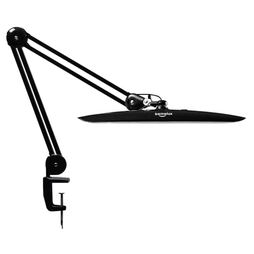 20 Inch LED Desk Lamp with Clamp, 20W 2200 Lumens, 4 Bightness Levels 3 Color Temperatures, Eye-Caring Working Reading Lamp (Black, CCT) - size: BLACK-CCT-Non Protective