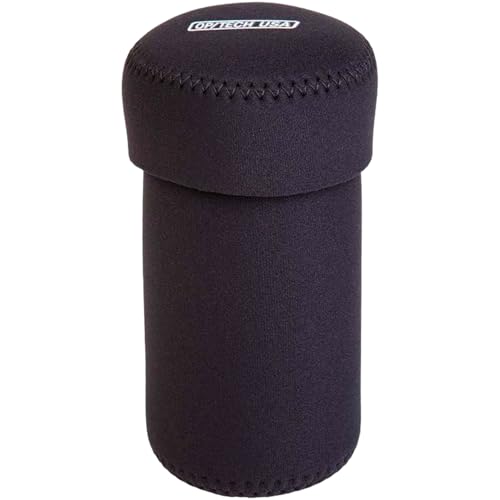 OP/TECH USA Fold-Over Neoprene Lens Pouch – Camera Lens Case for safe Lens Cover storage, Great for Photography & outdoor shoot, Keeps your Lens secure with No-Lose Lid-306 (Black) - Made in USA - size: 306