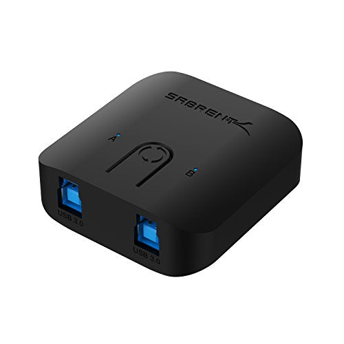 SABRENT USB 3.0 Sharing Switch for Multiple Computers and Peripherals LED Device Indicators (USB-SW30) Black - size: 1 Count (Pack of 1)