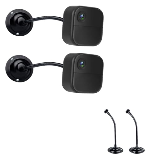 Mippko 2 Pack Camera Flexible Wall Mount Holder for Blink Outdoor 4 (4th Gen)/(3rd Gen) XT3,Blink XT&XT2/Blink Mini/All New Blink Outdoor,Adjustment Flexible 8 inch Long Gooseneck Arm with Metal Base - color: Black