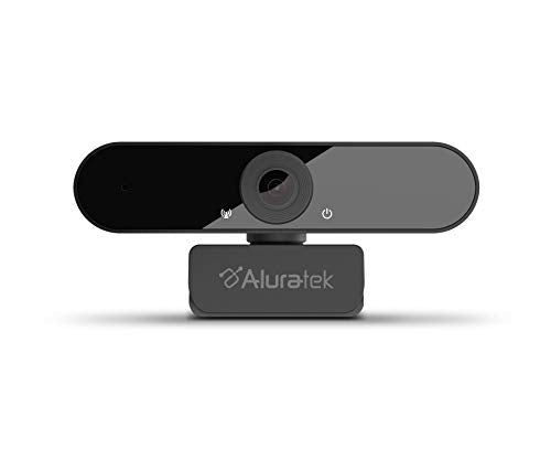 Aluratek HD 1080P Video Webcam (AWC03F) Full HD Webcam with Built-in Microphone, Autofocus, and Adjustable Clip Perfect for Streaming, Video Calls, and Online Meetings Video and Audio - style: AWC03F