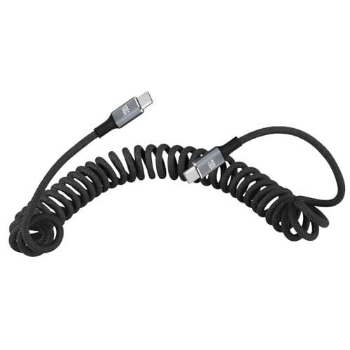 100W USB C Cable 3.3ft, Thunderbolt 3 Compatible, for Panasonic GH6, Blackmagic URSA 12K, Samsung S24 Ultra, iPad Pro M2 - color: Black Braided, style: 100W