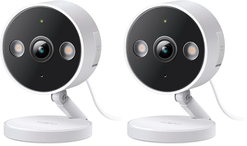 Tapo 2K+ Indoor/Outdoor Wired Security Camera - 2024 PCMag Editors' Choice, Person/Pet/Vehicle Detection, Baby Monitoring, Color Night Vision, Subscription-Free Local Storage or Optional Cloud, C120 - size: 2-Pack, style: 2K+ White