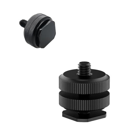 Camera Hot Shoe Mount(1 Pack) to 1/4"-20 Tripod Screw Adapter Flash Shoe Mount for DSLR Camera Rig - size: 1 Pack