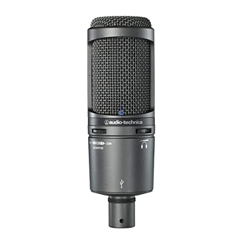 Audio-Technica AT2020USB+ Cardioid Condenser USB Microphone, with Built-in Headphone Jack & Volume Control, Perfect for Content Creators (Black) - color: Black, style: AT2020USB+