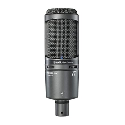 Audio-Technica AT2020USB+ Cardioid Condenser USB Microphone, with Built-in Headphone Jack & Volume Control, Perfect for Content Creators (Black) - color: Black, style: AT2020USB+