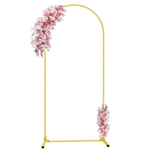 6 FT Metal Arch Backdrop Stand, Wedding Arch Frame for Parties, Birthday, Baby Shower, Graduation, Wedding, Bridal Shower, Arch Decoration of Garden, Floral, Balloon - size: 6FT-N