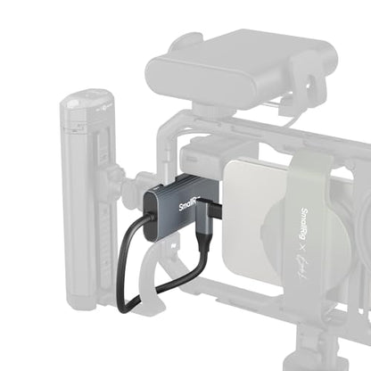 SmallRig 4-in-1 USB-C Hub with a Cold Shoe Mount for Phone/Camera Cage, PD 100W / USB-C 3.1/2.0 with Audio Adapter x 2, for Professional Mobile Shooting - 4598