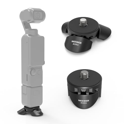NEEWER Mini Tripod Compatible with DJI Osmo Pocket 4 & 3, Small Desktop Gimbal Camera Holder Mount Stand with 1/4" Screw Compatible with Insta 360 X5 X4 X3, Upright/Handheld Mode Switch, AC051 - style: AC051