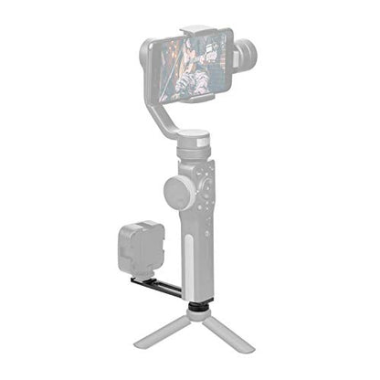 ChromLives Cold Shoe Bracket Extension Bar, Hot Shoe Extension, Microphone Mount with 1/4'' Tripod Screw Compatible with Mirrorless Camera Vlogging Sony A6400 6300 6500 6000 Zhiyun 4 DJI Osmo Pocket - color: Cold Shoe Bracket