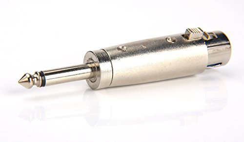 Professional 6.35mm 1/4 Inch Mono Male Plug to 3 Pin XLR Female Jack Stereo Audio Microphone Adapter Converter Connector - color: SET 1