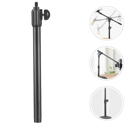 50cm Telescopic Mic Stand Extension Boom Arm with 3/8 Thread Metal Connector Pole for Podcasting, Streaming, and Desktop Microphone Stands