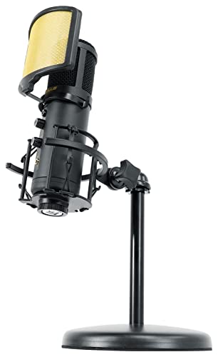 Rockville Solo-Cast Pro 24-bit 192kHz USB Condenser Microphone, Zero-Latency Monitoring, Gain Control, Mute Button, for Podcasting and Streaming
