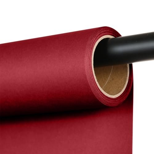 Seamless Photography Backdrop Paper 53" x 16.4' - Heavyweight Non-Reflective Thick Photo Background Roll for Portrait Photoshoot, Video Recording, Social Media and Studio Headshots Flame Red - color: Flame, size: 53''x16.4'