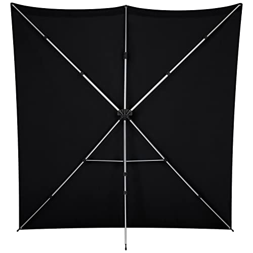 Westcott 8'x13' Black Sweep X-Drop Pro Wrinkle-Resistant Backdrop Kit - for Full-Length Portraits, Group Photos, and Photo Booths