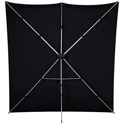 Westcott 8'x13' Black Sweep X-Drop Pro Wrinkle-Resistant Backdrop Kit - for Full-Length Portraits, Group Photos, and Photo Booths