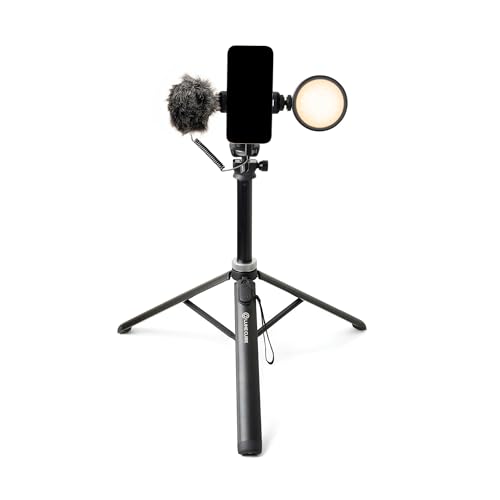 Lume Cube Content Creator Kit with LED Video Light, Microphone & Tripod – Video Recording & Vlogging Kit for YouTube, TikTok & Phone Content Creation | Portable Creator Lighting Kit