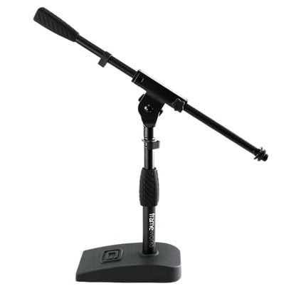 Gator Frameworks Short Weighted Base Desktop Microphone Stand with Boom arm, and Adjustable Height, Base Dimensions - 4.5" X 8" (GFW-MIC-0821) - style: Weighted Base