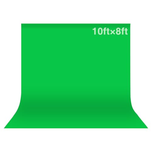 Green Screen Backdrop, 10x8ft (WxH) Photography Chromakey Greenscreen Background Sheet, Polyester Collapsible Green Backdrop Curtain for Streaming, Meeting, Photo Studio, Video Recording - color: Green, size: 10x8 FT
