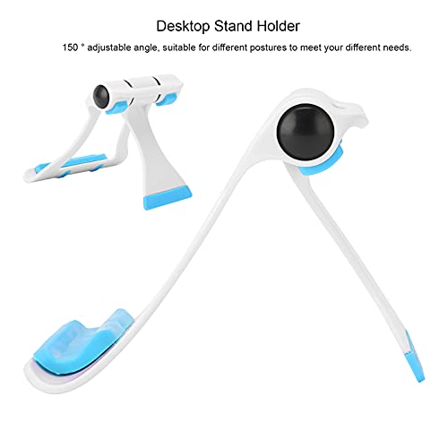 Cyrank Cell Phone Stand, 150 Degree Foldable Tablet Stand Phone Stand for Desk Desktop Phone Holder Phone Holder Cradle Desktop Bracket Phone Stand for Recording Office Desk Accessories(Blue)