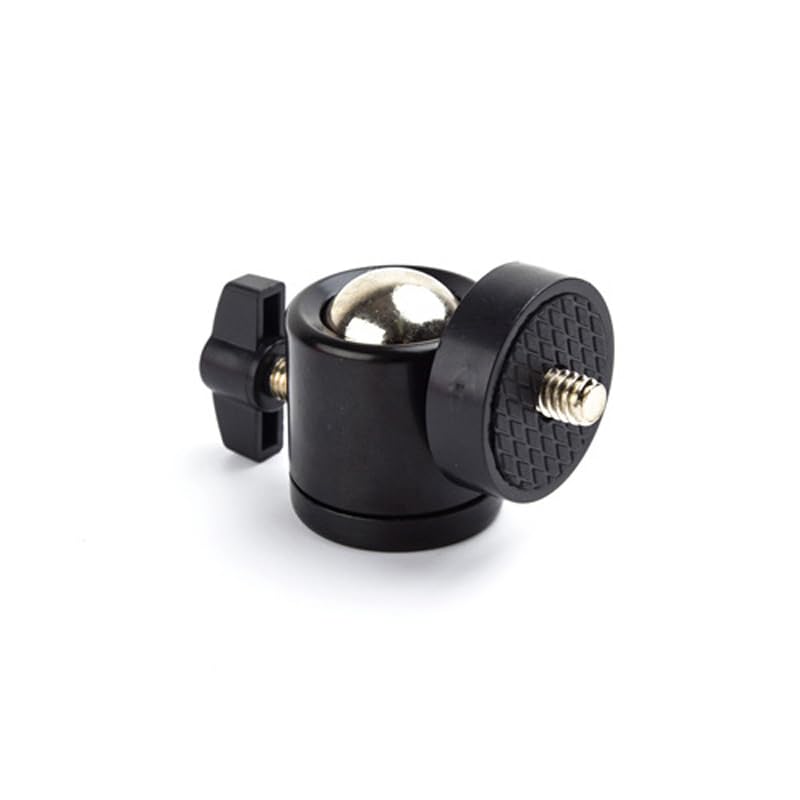 3 Pack Mini Ball Head 1/4'' Screw Swivel Tripod Head Mount 360 Degree Rotating Base Adapter Ballhead for Camera Tripod Dash Cam Phone Clip Photography Light Stand Boom Arm Selfie Stick