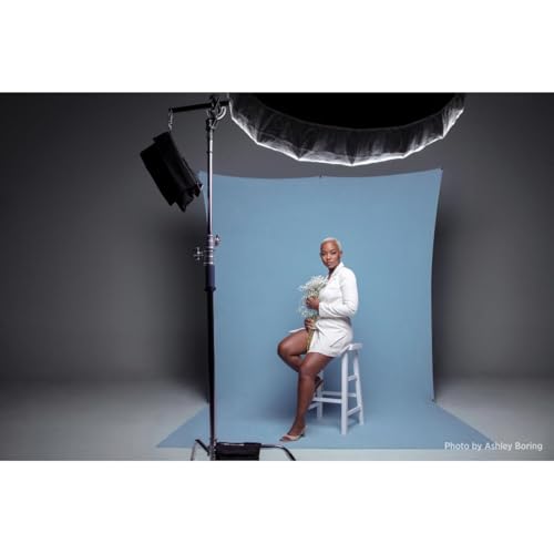 Westcott X-Drop Pro Wrinkle-Resistant 8' x 8' (2.44 x 2.44m) Backdrop for Headshots, Photoshoots, Group Portraits, Video Interviews, & Photo Booths - Portable and Travel Friendly (Pastel Blue) - color: Pastel Blue