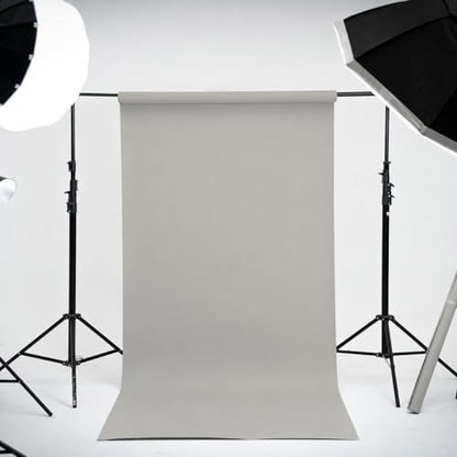 Kate Seamless Paper Backdrop for Photography Light Grey Photo Backdrop Paper (86''x32.8' Pursuit Grey) - color: Pursuit Grey, size: 86''x32.8'