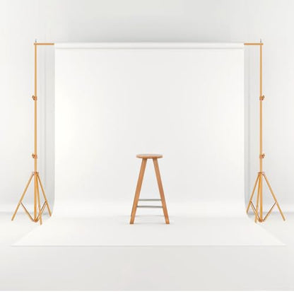6.5 x 10ft Adjustable Backdrop Stand Kit,Heavy-Duty Photography Background Support System with Clamps & Carry Bag,Photo Video Studio Backdrop Stand for Parties,Weddings,Green Screen & Banner Display - color: Gold