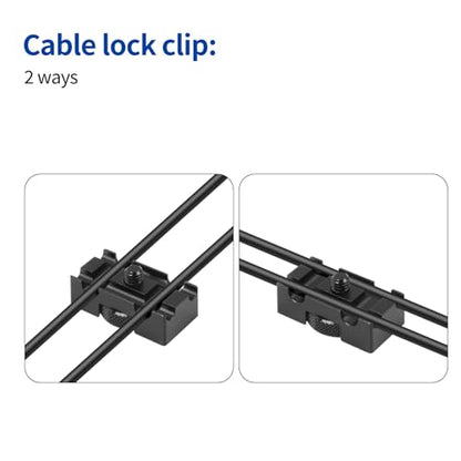 Jelanry Camera Tether Cable USB C to USB C 90° Right Angle, for Power Delivery, 5Gbps Data Transfer, Charging Between Camera & Computer+ Tethering Cable Lock Clamp for Sony Canon Nikon, 16.4 feet 5m - size: Straight+Elbow