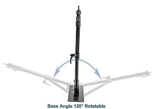 PHOCUS Wall Mount Triangle Boom Arm 51inch /130cm for Ring Light Photography Studio Video Strobe Light, Monolight, Softbox, Reflector, Support Horizontal and Vertical Rotation