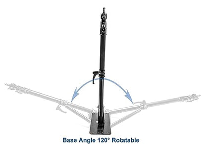PHOCUS Wall Mount Triangle Boom Arm 51inch /130cm for Ring Light Photography Studio Video Strobe Light, Monolight, Softbox, Reflector, Support Horizontal and Vertical Rotation