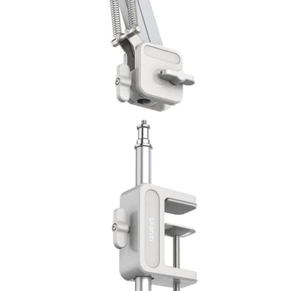 ULANZI TH04 Overhead Camera Mount with Magic Arm and 1/4" Ball Head, 360° Rotatable Camera Desk Mount, Desk Tripod with Uka Quick Release Setup for DSLR Cameras/Webcam/iPhone/Ring Light/Microphone