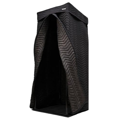 Portable Vocal Booth, Home Recording Studio, Echo-Free Sound Isolation Booth for Voice-Over, Singing (ZIGZAG-BLK, L) - size: L