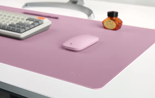 Dual-Sided Leather Desk Pad,Blotter for Laptop Computer,Mouse Pad,Writing,Drawing,Arts and Craft Mat (17"x24", Lilac) - color: Purple/Dark Purple, size: 17"x24"