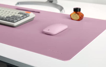 Dual-Sided Leather Desk Pad,Blotter for Laptop Computer,Mouse Pad,Writing,Drawing,Arts and Craft Mat (17"x35", Lilac) - color: Lilac, size: 17"x35"