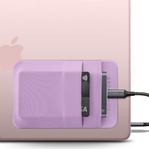 2-Pocket SSD & Hard Drive Holder for Laptop, Reusable Adhesive, Stick-On Pocket Sleeve for External Portable SSD, HDD, Cables and More (Small) - color: Lilac Purple, size: Small (For Portable SSDs)