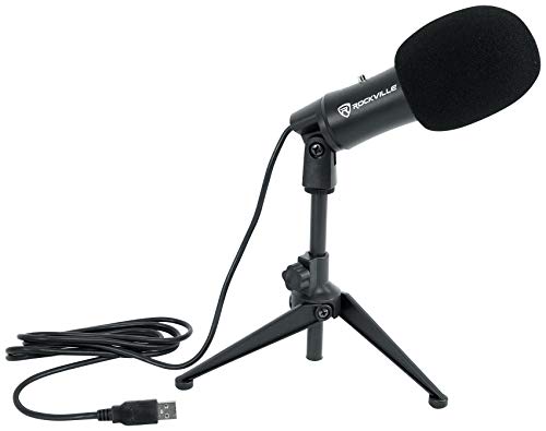 Rockville Z-Stream USB Computer Microphone Podcast Mic+Audio Technica Boom Arm