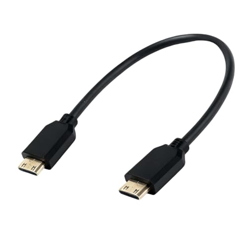4K Mini HDMI to Mini HDMI Cable 9.84inch, High Speed 10.2Gbps Compatible with Camera,Camcorder to HDTV, Monitor, Display (Male to Male)