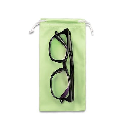 6pcs Eyeglasses Sunglasses Microfiber Pouch Bag, Cell Phone Storage Pouch 7.1" x 3.5" - color: Green