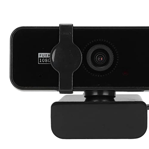 1080P HD USB Webcam with 360° Rotation, Inbuilt Mic, and Camera Cover for Privacy Protection, Plug and Play for Wide Applications