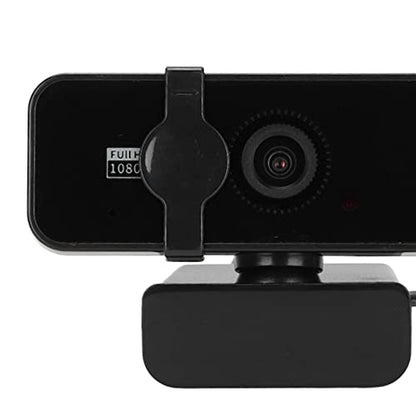 1080P HD USB Webcam with 360° Rotation, Inbuilt Mic, and Camera Cover for Privacy Protection, Plug and Play for Wide Applications